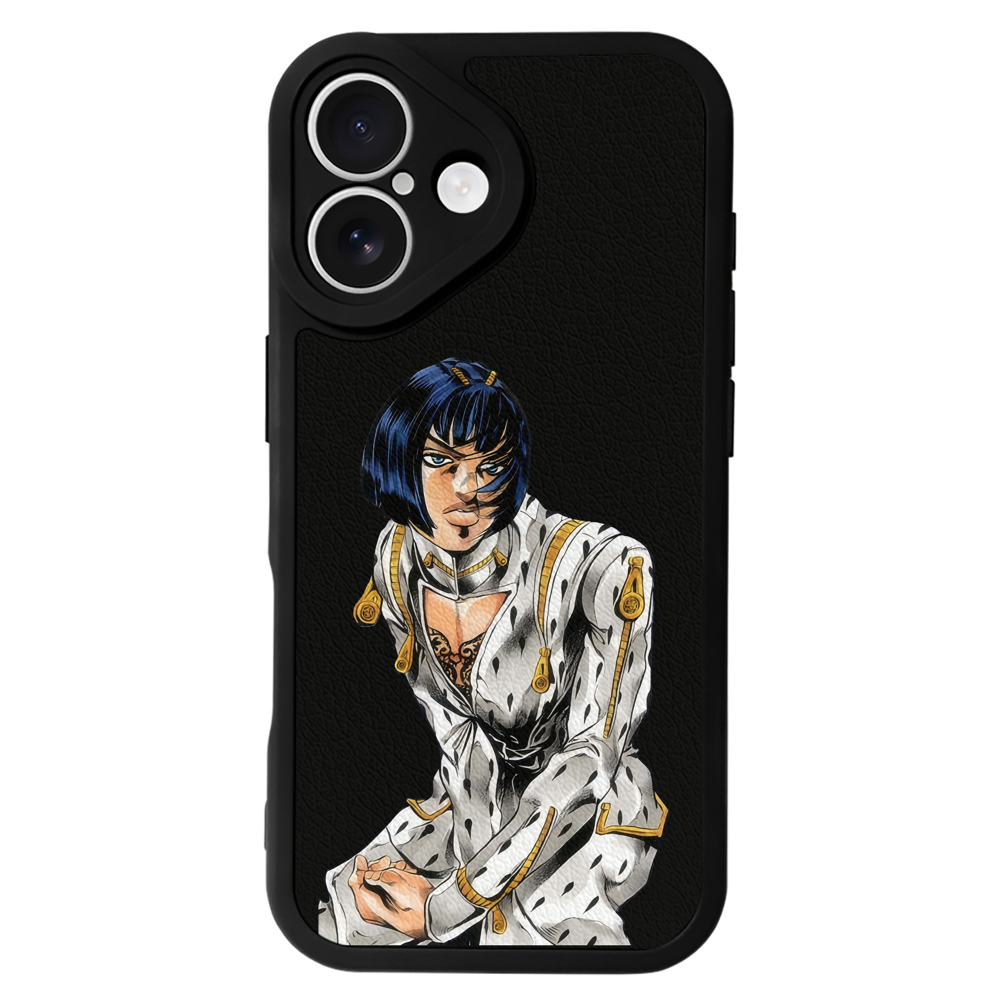 （画像用） ジョジョの奇妙な冒険 ブローノ?ブチャラティ JoJo's Bizarre Adventure Bruno Bucciarati 【iPhone 16シリーズ対応】シリコンスマホケース（レザー調） 材質：シリコン
